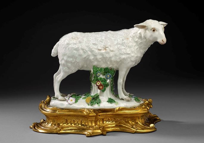 Johann Joachim Kaendler - A ormolu mounted sheep | MasterArt